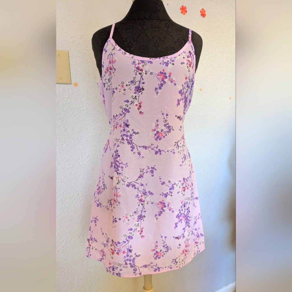 Vintage 90s Cherry Blossom Lightweight Slip Dress